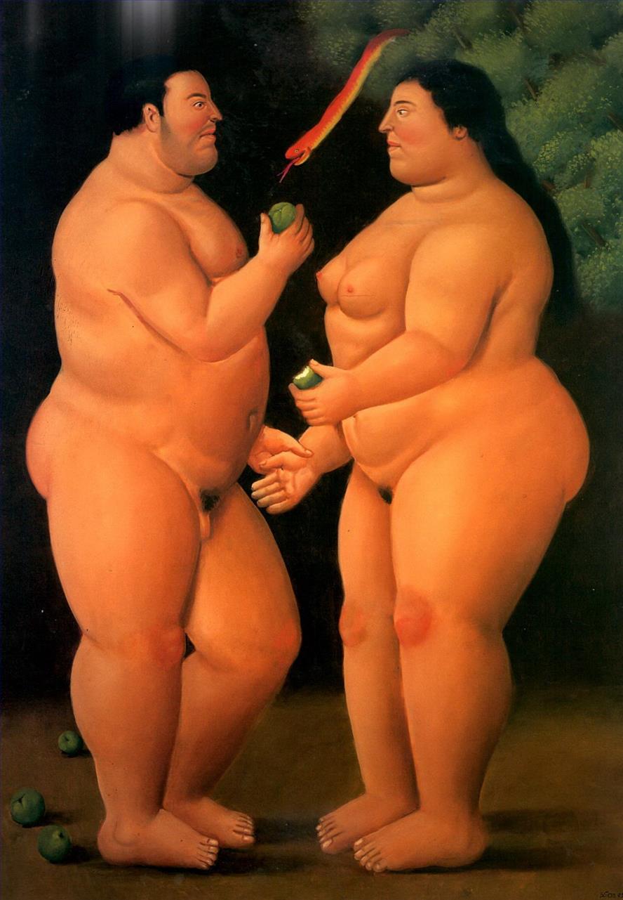 Adam und Eva Fernando Botero Ölgemälde